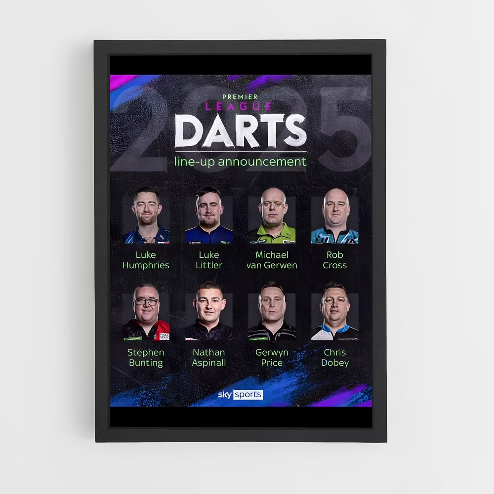 Poster Team Darts Legends – affiche Fléchettes (vue 2)